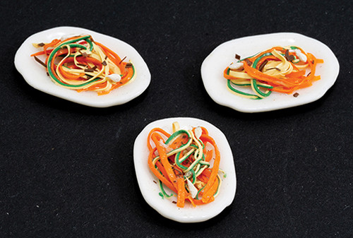 OakridgeStores.com | Falcon Miniatures - 3 Color Tagliatelle - 3 Pieces - 1 Scale Dollhouse Miniature Food - A2044
