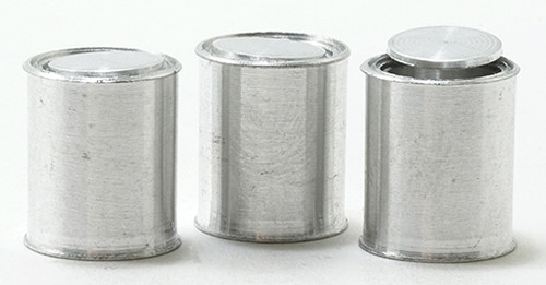 OakridgeStores.com | International Miniatures - Unlabeled Paint Can and Lid - 3 Piece Set - 1:12 Scale Dollhouse Miniature - 65642 731851656428