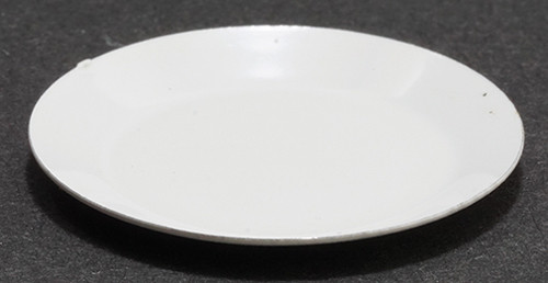 OakridgeStores.com | International Miniatures - White Enamel Plate - Dinnerware - 1" Scale Dollhouse Miniature - 65675 731851656756
