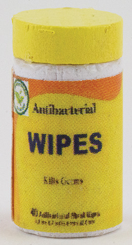 OakridgeStores.com | International Miniatures - Bottle of Disinfectant Wipes - 1:12 Scale Dollhouse Miniature - 65686 731851656862