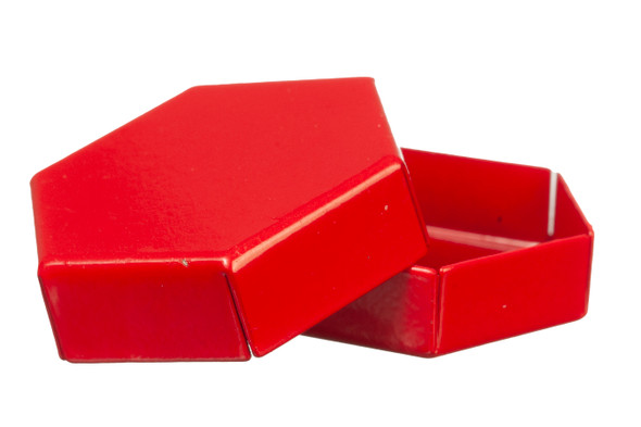 OakridgeStores.com | International Miniatures - Red Hexagon Box - 1:12 Scale Dollhouse Miniature - 65748 731851657241