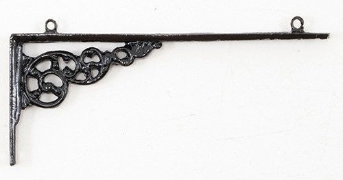 OakridgeStores.com | Island Crafts - Colonial Store Sign Hanger, Black - 1" Scale Dollhouse Miniature Hardware - 2847