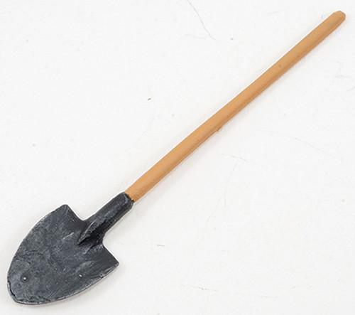OakridgeStores.com | Island Crafts - Shovel, Spade, Long Handled - 1" Scale Dollhouse Miniature Tool - X158