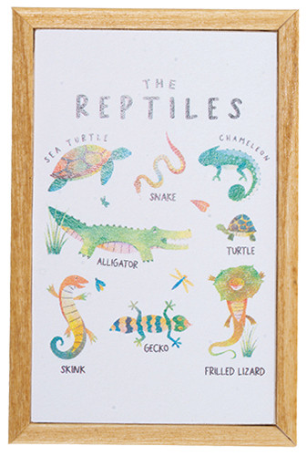 OakridgeStores.com | KC Pictures - Reptiles Picture - 1" Scale Dollhouse Miniature - KF75