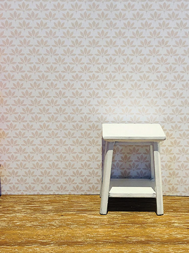 OakridgeStores.com | KC Pictures - Wallpaper Set, 3pc - Beige Five Leaf - 1 Scale Dollhouse Miniature - PT22