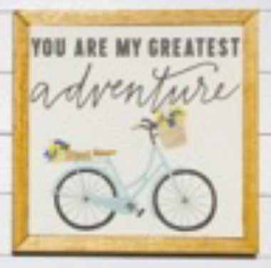 OakridgeStores.com | KC Pictures - Bike Picture - Oak Frame, 1 Piece, 2 x 2 inches - 1" Scale Dollhouse Miniature - SQ16OAK