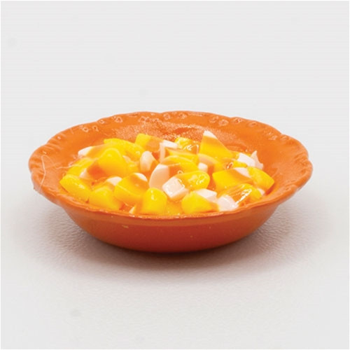 OakridgeStores.com | LA Artisan Miniatures - Candy Corn in Bowl - 1:12 Scale Dollhouse Miniature Food - 127