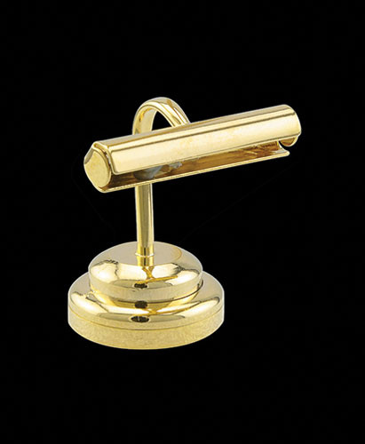 OakridgeStores.com | Miniature House - LED Battery Desk Lamp with Wand, Brass - 1:12 Scale Dollhouse Miniature - 52023 783970520234