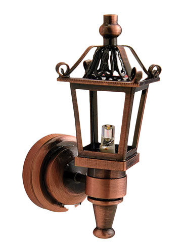 OakridgeStores.com | Miniature House - LED Battery Carriage Light with Wand, Bronze - 1:12 Scale Dollhouse Miniature - 52028 783970520289