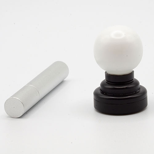 OakridgeStores.com | Miniature House - LED Battery Ceiling Lamp Round White Globe with Wand - Black - 1 Scale Dollhouse Miniature Light - 54006BK