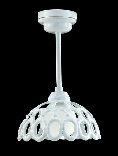 OakridgeStores.com | Miniature House - LED White Laced Hanging Light w/ Wand - 1:12 Scale Dollhouse Miniature - 54051 783970540515
