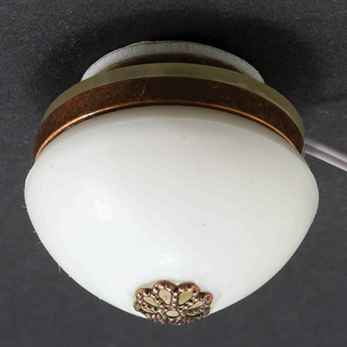 OakridgeStores.com | Miniature House - Small Globe Ceiling Light - Bronze - 1:12 Scale Dollhouse Miniature Light - 882 783970008824