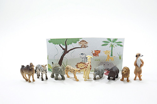 OakridgeStores.com | Multi Minis - African Animal Assortment - Set of 9 - 1:12 Scale Dollhouse Miniature - 6001 749939622012