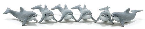 OakridgeStores.com | Multi Minis - Dolphins - Set of 6 - 1" Scale Dollhouse Miniature - 6034 749939622401