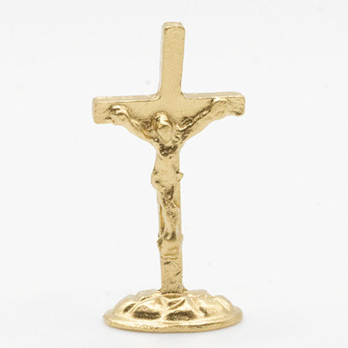 OakridgeStores.com | Multi Minis - Crucifix Gold - 1" Scale Dollhouse Miniature Wall Decor - 710G 749939623606
