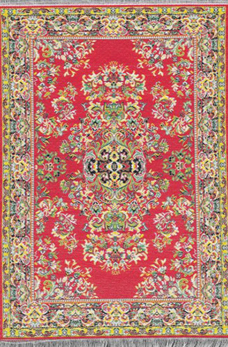 OakridgeStores.com | New Creations - Turkish Woven Rug, 9.5 x 5.5 Inches - 1:12 Scale Dollhouse Miniature - SK037-01