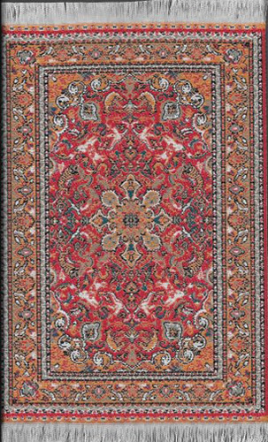 OakridgeStores.com | New Creations - Turkish Woven Rug, 6.5 x 4 Inches - 1:12 Scale Dollhouse Miniature - SK051-02