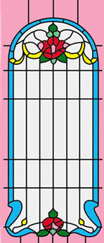 OakridgeStores.com | Simulated Leadlight - Simulated Stained Glass Fits CLA75042/HW5042 - 1:12 Scale Dollhouse Miniature - 03 731851000030