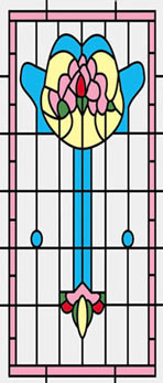 OakridgeStores.com | Simulated Leadlight - Simulated Stained Glass Fits CLA75042/HW5042 - 1:12 Scale Dollhouse Miniature - 05 731851000054