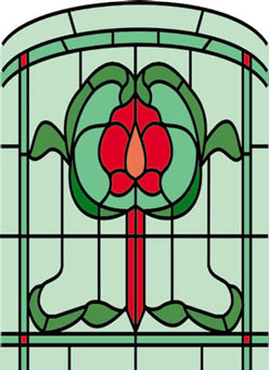 OakridgeStores.com | Simulated Leadlight - Simulated Stained Glass Insert - Fits CLA76018/HW6018 - 1:12 Scale Dollhouse Miniature - 13 731851000139