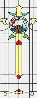 OakridgeStores.com | Simulated Leadlight - Simulated Stained Glass Insert - Fits CLA76033/HW6033 - 1:12 Scale Dollhouse Miniature - 23 731851000238