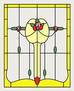 OakridgeStores.com | Simulated Leadlight - Simulated Stained Glass Insert - Fits CLA75039/HW5039 - 1:12 Scale Dollhouse Miniature - 25 731851000252