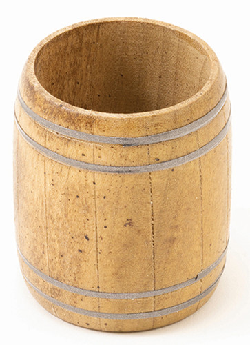 OakridgeStores.com | Sir Thomas Thumb - Rain Barrel - General Store Accessory - 1" Scale Dollhouse Miniature - 684