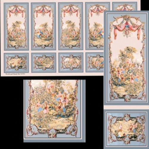 OakridgeStores.com | World Miniatures - Wall Panel - Building Material - 1:24 Scale Dollhouse Miniature - 24793