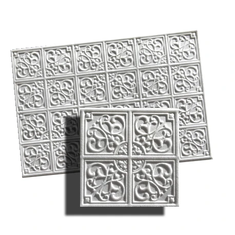 OakridgeStores.com | World Miniatures - White Ceiling 3D - Half Scale (1:24) Dollhouse Miniature Building Material - 24923