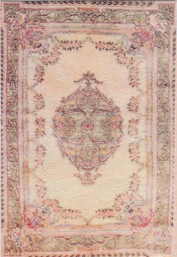 OakridgeStores.com | What's Next - Indo-Aubusson Rug 6.5 x 9.25 inches - 1:12 Scale Dollhouse Miniature - 1136
