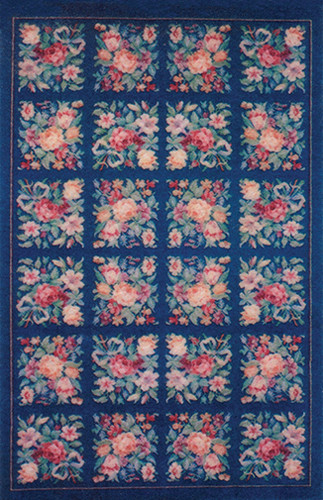OakridgeStores.com | What's Next - Floral Axminster Rug - 7.5 x 8.5 inches - 1:12 Scale Dollhouse Miniature - 1138
