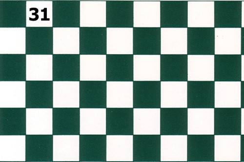 OakridgeStores.com | What's Next - Tile Floor: Loden Green & White, 1/2 Inch Squares - 1" Scale Dollhouse Miniature Flooring - 31
