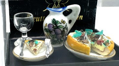 RESALE SHOP - VTG Dollhouse 1:12 Reutter Porcelain Pizza Set - BOST-PIZZA-NS5526