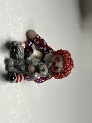 RESALE SHOP - Handmade 1:12 Seated Raggedy Ann Dollhouse Toy 1-1/8" Tall. - PENE-SEATEDANN-NS5563