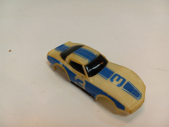 RESALE SHOP - TYCO Ho Scale SLot Car BODY ONLY Glow In The Dark Corvette c3 Blue - RIOR-072-U5470