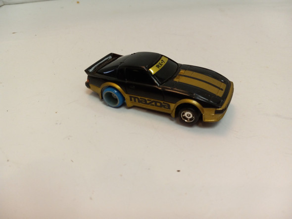 RESALE SHOP - Vintage Tyco Slot Car HO Mazda RX7 Black And Gold (WD12-620) w Silicone Tires - SHGU-020-LN5318