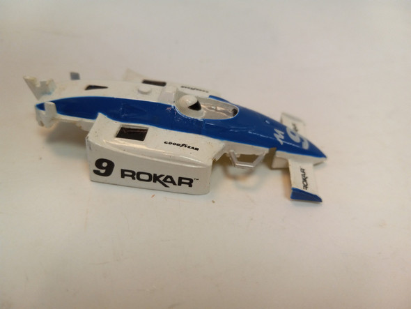 RESALE SHOP - ROKAR Indycar HO Scale Slot Car Body White And Blue #9 - SHGU-058-LN5451