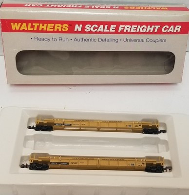 RESALE SHOP - WALTHERS N SCALE TRAIN DOUBLE STACK CAR DTTX TTX #25017 (2 pack) - SHGU-DTTXFRGHT-LN5372