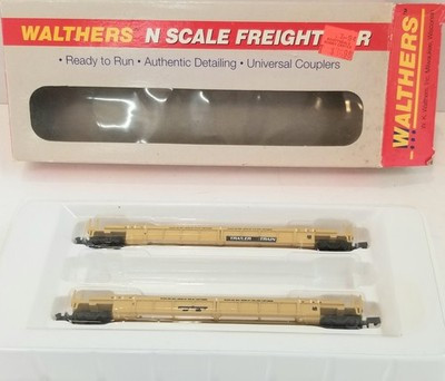 RESALE SHOP - Walthers N Scale "Trailer Train" Loading Freight Cars (2 Cars) - SHGU-TRAILER-NOB5353