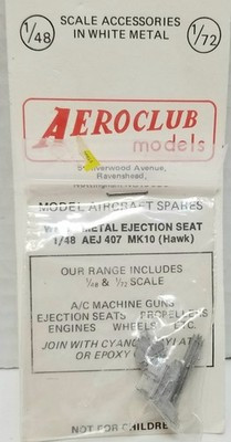 RESALE SHOP - Aero Club Models Ejection Seat White Metal 1/48 AEJ 407 MK10 Hawk - STORE-AEROWTEMTL-NS5237
