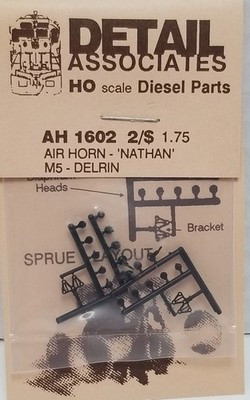 RESALE SHOP - Detail Associates Ho 1:87 Diesel Parts AH1602 Air Horn Nathan M5 Delrin - STORE-AH1602-NS5261