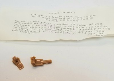 RESALE SHOP - Missing Link Model 1/48 F-8 Crusader Ejector Seat Replacement For Incorrect Seat - STORE-MISSINGLINKEJECT-LN5244