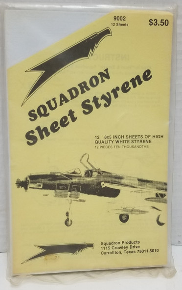 RESALE SHOP - Squadron Sheet Styrene #9002 12 Sheets 8x5 in - STORE-SQUAD9002-NS5235