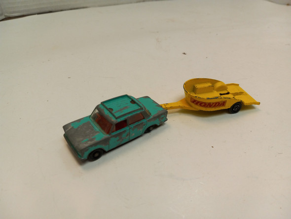 RESALE SHOP - Matchbox by Lesney Series No.56 Fiat 1500 And No.38 Honda Motorcycle Trailer - TERO-028-U5287