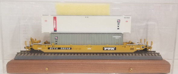 RESALE SHOP - HO Scale DTTX 56248 TTX Flat Freight Car With NYK Containers Display Only - WIDU-56248DISPLAY-LN5407