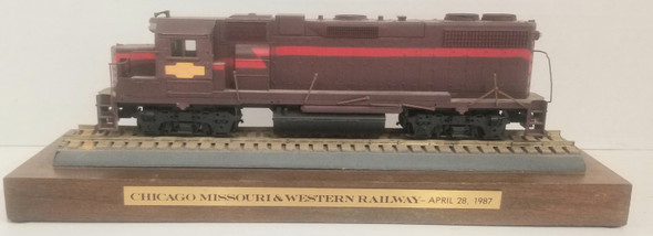 RESALE SHOP - HO Scale Chicago Missouri And Western Railway 4/28/87 Display Only - WIDU-CHIMOWRAILDISPLAY-U5404