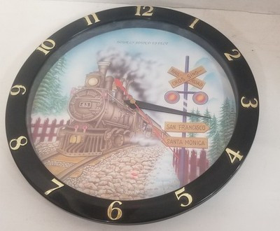 RESALE SHOP - Hourly sound effect Children's Train Clock - untested - WINO-CHILDCLOCK-U5427