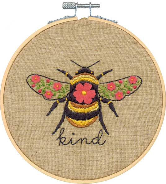 OakridgeStores.com | Dimensions - Bee Kind - Embroidery Kit 6 Inch Round - 72-76292 088677762926