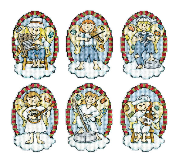 OakridgeStores.com | Design Works - Washboard Angels Ornament - Counted Cross Stitch Ornament Kit - 6891 021465068916