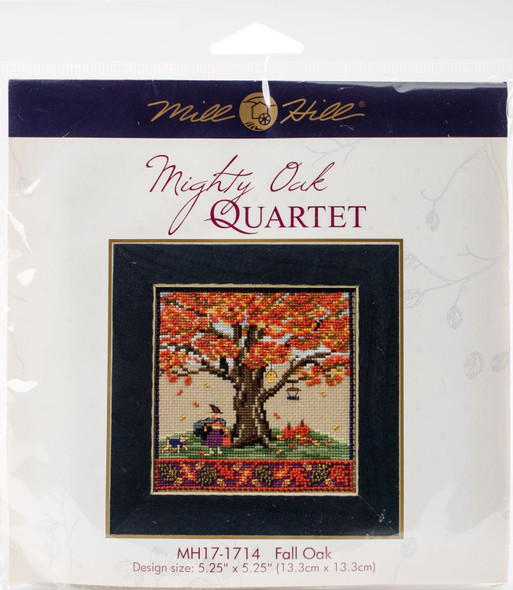 OakridgeStores.com | Mill Hill - Fall Oak - Counted Cross Stitch Kit, 14 Count, 5.25 x 5.25 inches - MH171714 098063001843